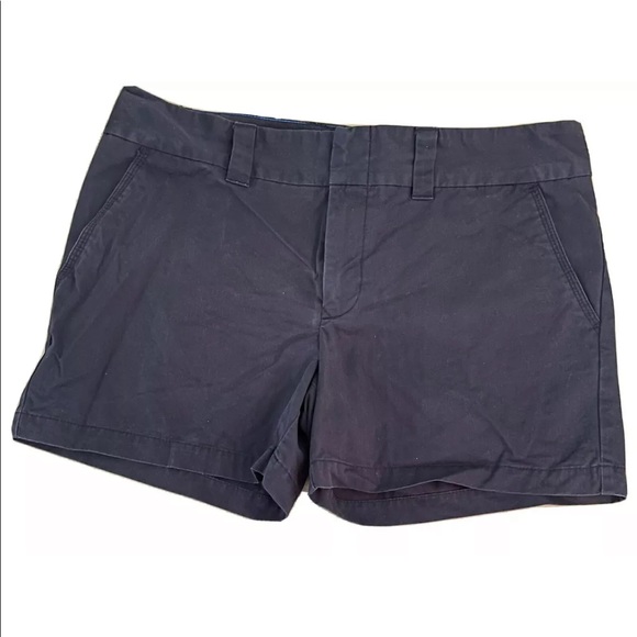Tommy Hilfiger Pants - TOMMY HILFIGER Women's Flat Front Solid Chino Shorts Navy Size 12